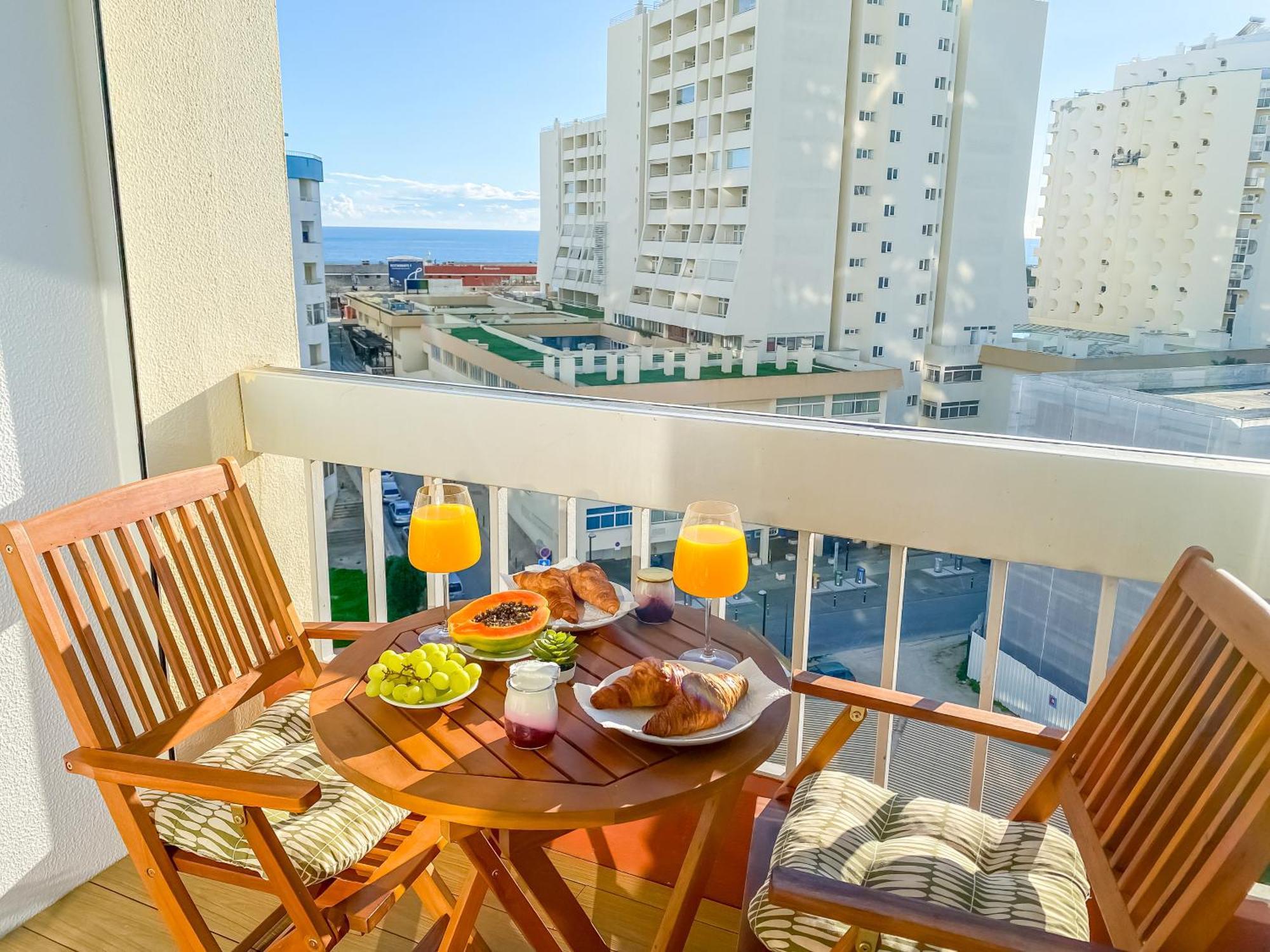 Luxury 2 Min Beach With Balcony, Ocean View, Wifi, Ac, Smarttv بورتيماو المظهر الخارجي الصورة
